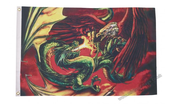 Dragon VS Eagle Flag